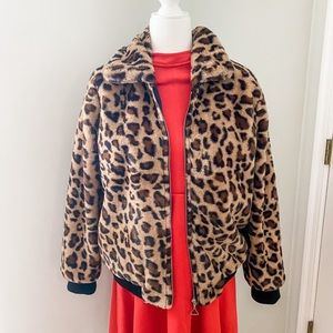 Cloud10 leopard bomber jacket